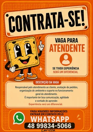 Vaga de atendente