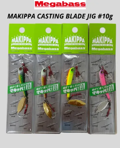 MEGA BASS. METAL JIG DE 10g (KIT COM 4 UNIDADES)