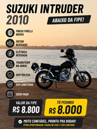 Suzuki intruder 125cc bem conservada