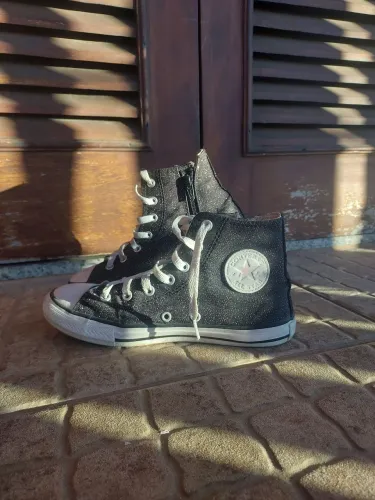 Tênis Infantil All Star Cano Alto Glitter