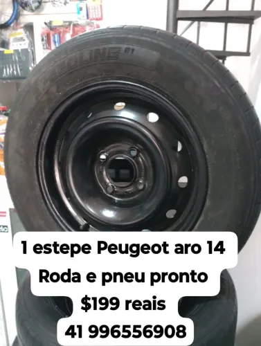 Roda estepe aro 14 Peugeot furação 4x108. Aceito cartão