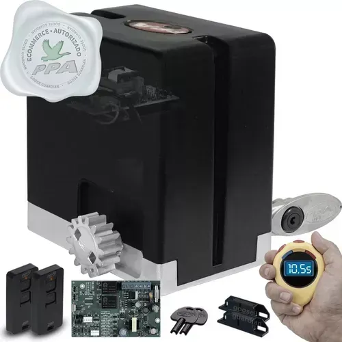 motor de portao deslizante ppa intel bras 10s 400kg +acessorios e controle.