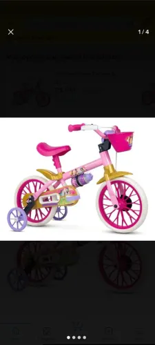 Bicicleta Princesas aro 12 infantil