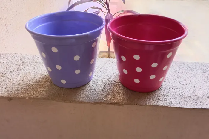Vaso/Cachepô/Balde Decorativo de Bolinha
