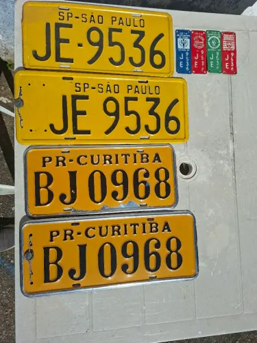 Placas automóveis antigas decada 70/80