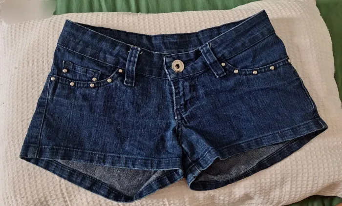 short jeans y2k anos 2000 cintura baixa tamanho 36