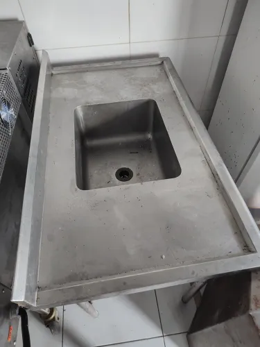 Bancada pia inox 1 metro