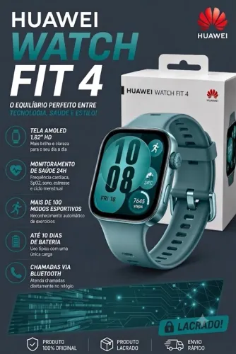 HUAWEI WATCH FIT 4 Séries | Smartwatch Relogio | Modos Esportivos Aprimorados