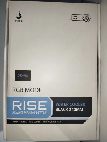 Water cooler Rise mode 240mm dual fan RGB.