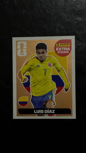 Figurinha Extra Sticker Luis Díaz Bronze Copa do Mundo 2026 Panini