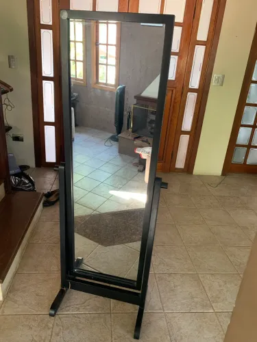Espelho Vintage de chão com base de apoio, Tok Stok