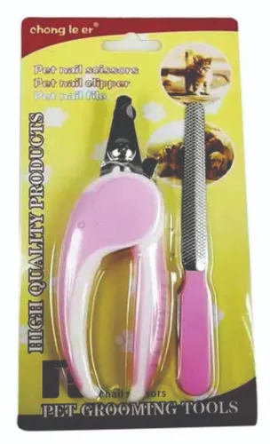 Kit Alicate Cortador De Unhas E Lixa Para Pets