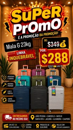 Super promoção mala G 23kg inquebrável