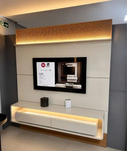 PAINEL P/ TV ATÉ 70 POLEGADAS SUSPENSO COM LED DESIGN MODERNO