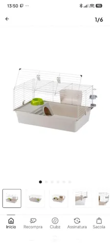 Gaiola ferplast cavie 80 para roedores / cinza