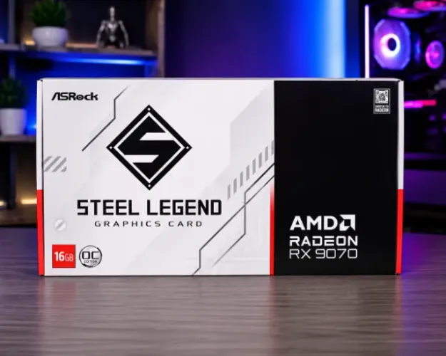 Placa de Vídeo Asrock Radeon RX9070 XT Steel Legend 16GB GDDR6 PCI-Express