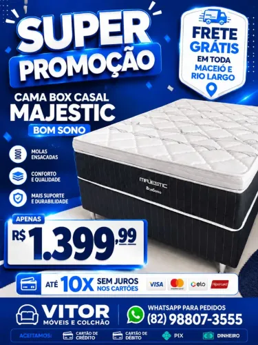 Conjunto Majestic casal bom sono