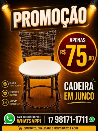 - Cadeiras Junco Total | Promoção Especial | Entrega Rápida em Catanduva