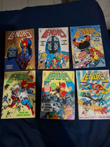 lote completo da minissérie Lendas (Legends), publicada pela Editora Abril em 1988.