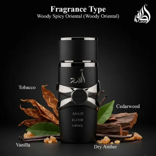 Lattafa Asad Elixir Concentree Masculino Eau De Parfum 100ml
