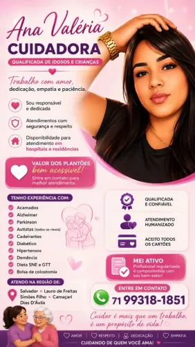 CUIDADORA DE PESSOAS QUALIFICADA