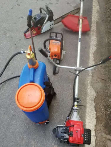 Trabalhamos com roçadeira, motoserra e passamos venenos no mato 