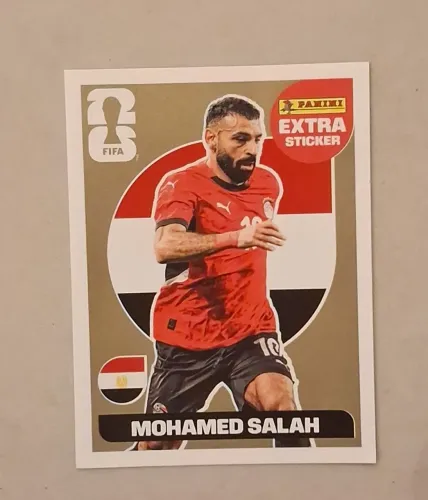 Figurinha extra sticker Mohamed Salah - Ouro