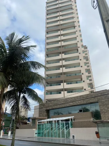 Locação PÉ NA AREIA + SACADA GOURMET - 2 DORMS (1 SUÍTE) - VILA MIRIM PRAIA GRANDE