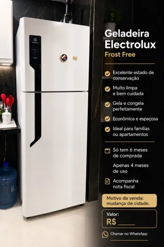 Geladeira nova ( Eletrolux) 480 L branca com nota fiscal