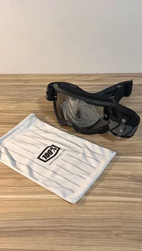Óculos 100% Strata 2.0 Black Preto Espelhado Motocross Cross
