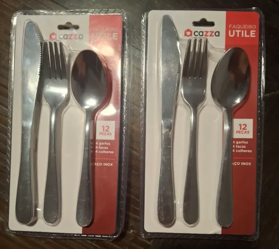 Faqueiro 12 peças zap *, 25 reais cada
