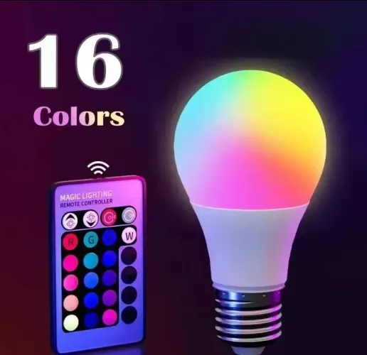 16 cores rgb lâmpada led multicolorida e27 220v iluminação doméstica