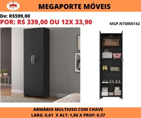 ARMÁRIO MULTIUSO C/CHAVE