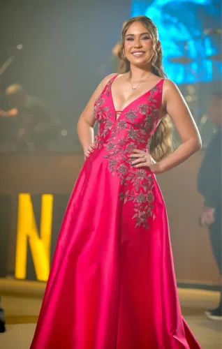vestido de festa aftari rosa pink 38
