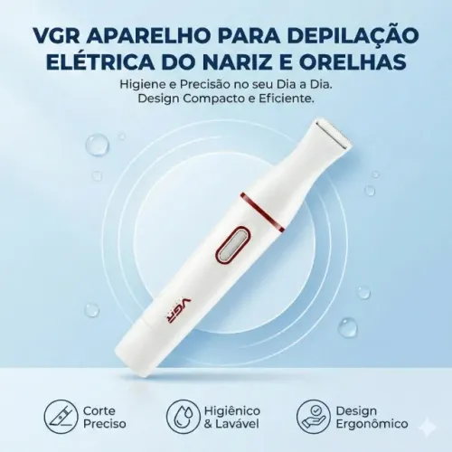 Aparelho para Depilação Elétrica do Nariz e Orelhas