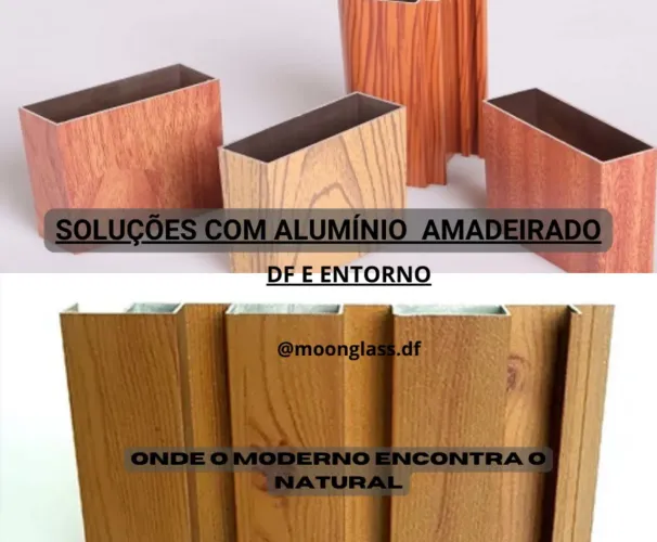 Solução com alumínio amadeirado 