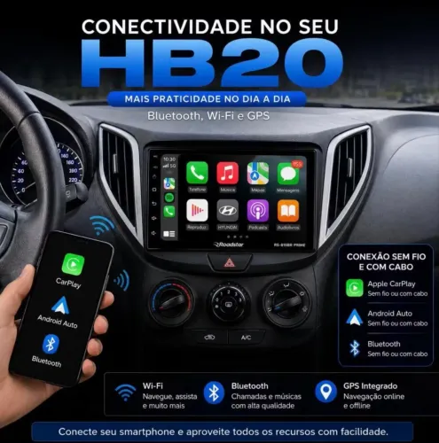 Kit completo central multimídia hb20