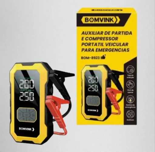 Auxiliar de Partida e Compressor Portátil