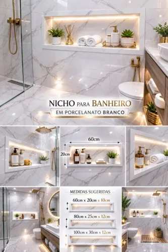 Pias e nichos para banheiro e cozinha