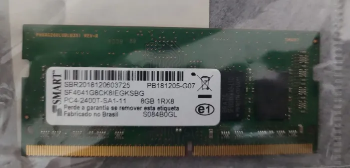 Memória 8gb notebook ddr 4