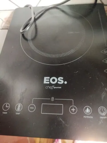 Conjunto deFogão, Cooktop por indução. EOS. Uma boca 127v e uma panela fundo triplo ceram.