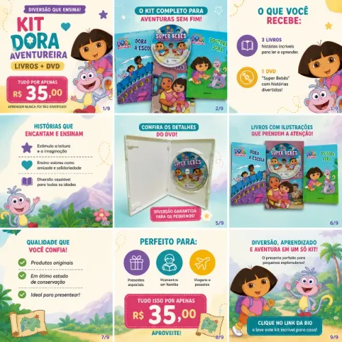 kit de livros Dora Aventureira 