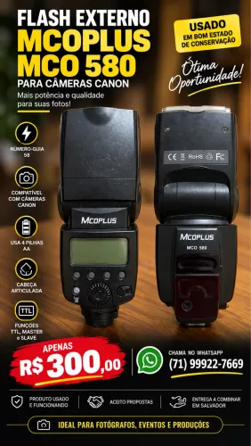 - ? Flash Mcoplus MCO 580 para Canon