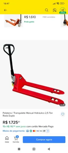 Macaco Hidráulico para Pallets