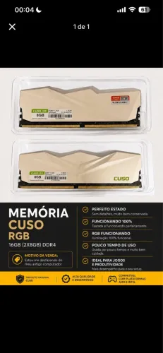 KIT MEMÓRIA RAM DDR4 - CUSO