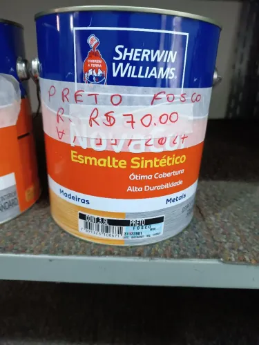 Tinta Esmalte Sherwin Williams Preto Fosco 