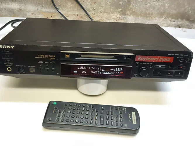 Mini disc deck Sony MDS je630 com controle