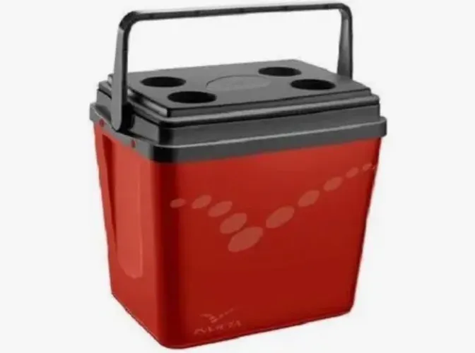 Cooler 32l Invicta Caixa Vira Mesa Resistente - Cor Vermelha