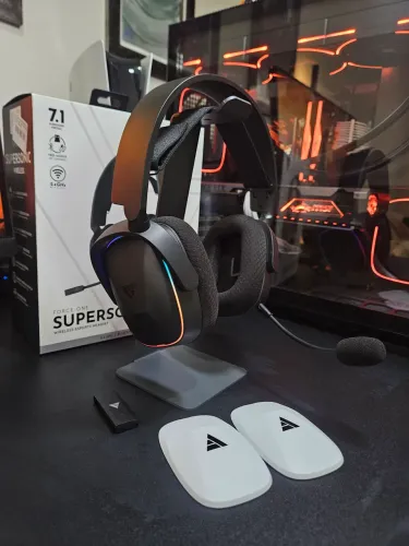 Headset Wireless 7.1 Force One Supersonic PRO Lacrado 