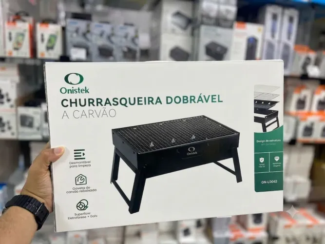 Churrasqueira Dobrável Portátil (SOMOS LOJA)